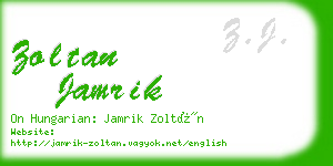 zoltan jamrik business card